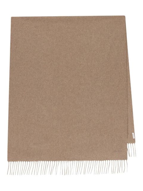 Max Mara logo-embroidered fringed scarf - Neutrals - zdjęcie produktu nr 1