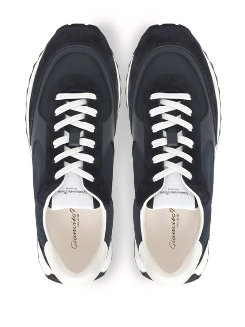 Gianvito Rossi Gravel panelled sneakers - Blue
