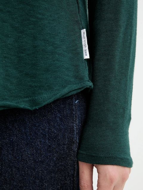 Marc O'Polo longsleeve bawełniany kolor zielony 5000007381