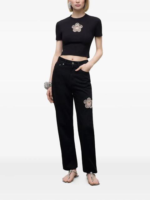 AREA crystal-flower T-shirt - Black - zdjęcie produktu nr 2