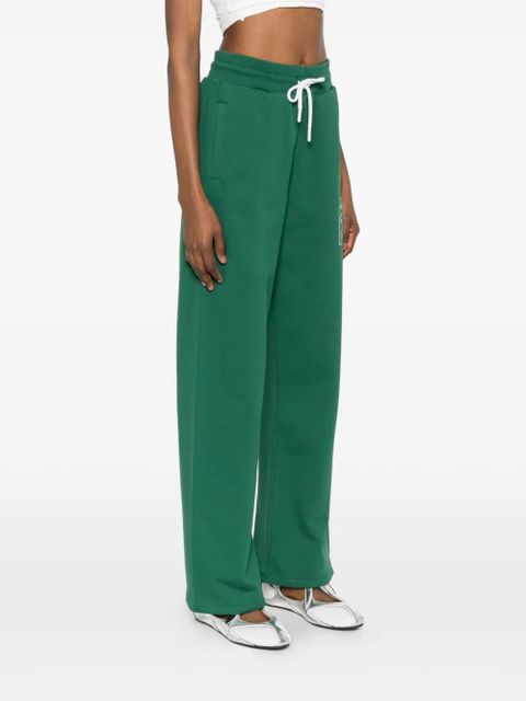 GCDS logo-print drawstring track pants - Green