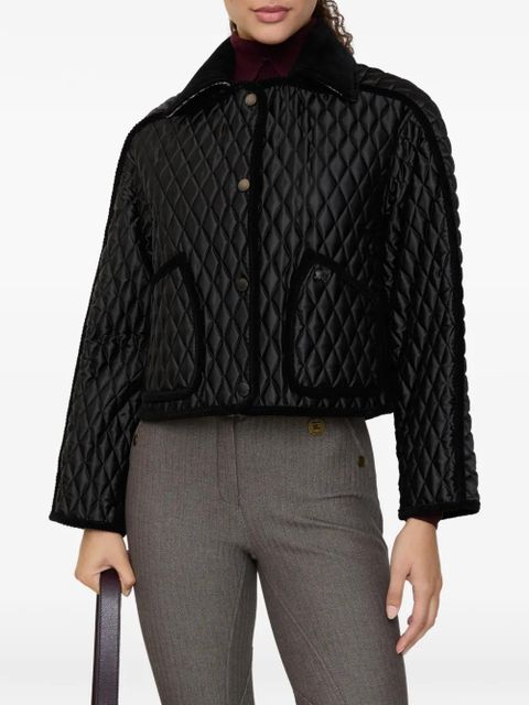 Burberry quilted corduroy trimmed jacket - Black - zdjęcie produktu nr 2