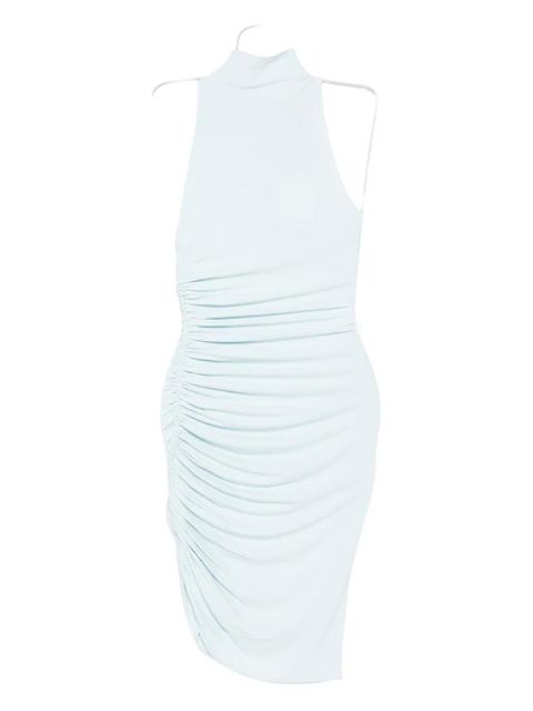 Jacquemus high-neck ruched dress - Blue