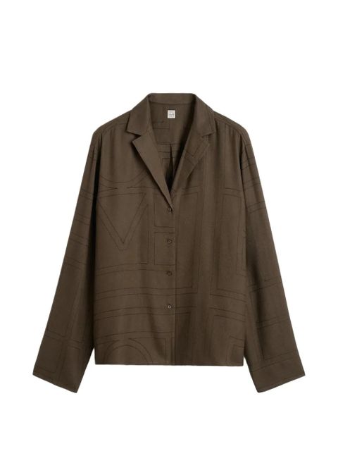 TOTEME monogram flannel top - Brown - zdjęcie produktu nr 1
