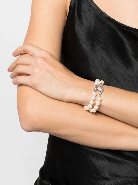 Vivienne Westwood Orb-charm pearl bracelet - White - zdjęcie produktu nr 2