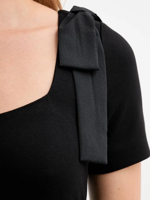 Twinset sukienka kolor czarny maxi dopasowana 252AP2106