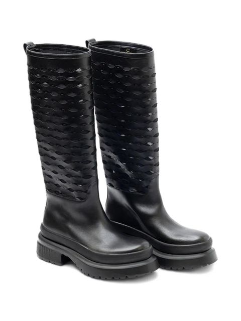 Valentino Garavani cut-out platform boots - Black