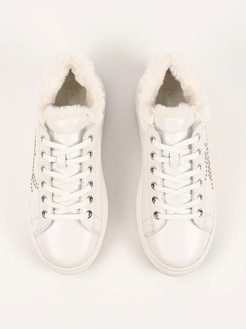 Karl Lagerfeld sneakersy skórzane KAPRI LUG damskie kolor biały KL67511