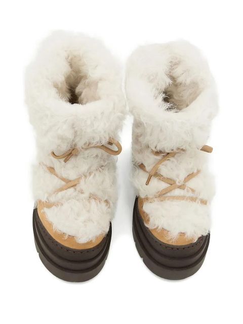 Yves Salomon shearling platform boots - White - zdjęcie produktu nr 2