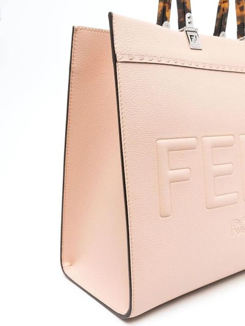 FENDI Sunshine logo-embossed tote bag - Pink