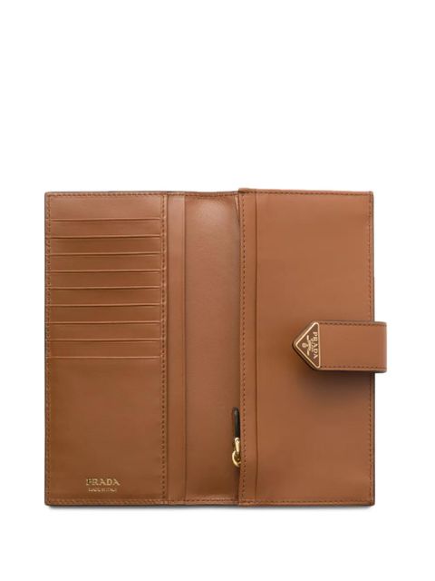 Prada large leather wallet - Brown