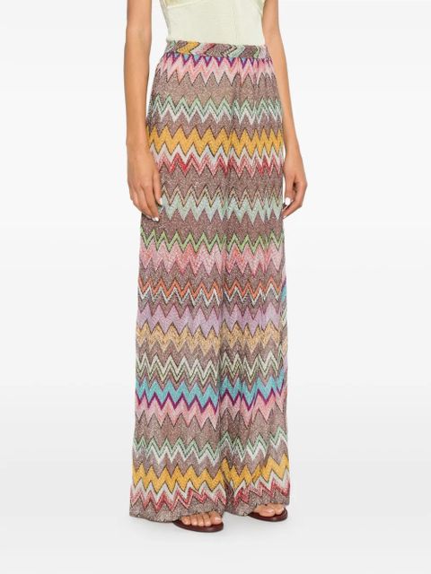 Missoni zigzag-knit trousers - Neutrals