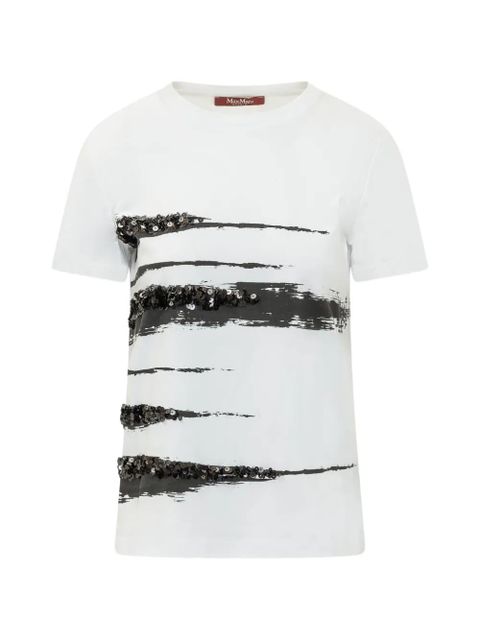 Max Mara sequin-embellished T-shirt - White - zdjęcie produktu nr 1