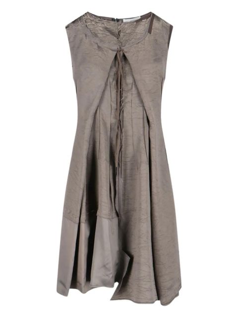 Maison Margiela crinkled-effect panelled midi dress - Grey - zdjęcie produktu nr 1