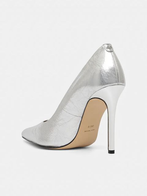 MICHAEL Michael Kors szpilki skórzane Elyse High Pump kolor srebrny 40F5EYHP1M.040