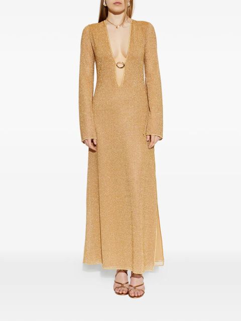 Oséree ring-detail maxi dress - Gold