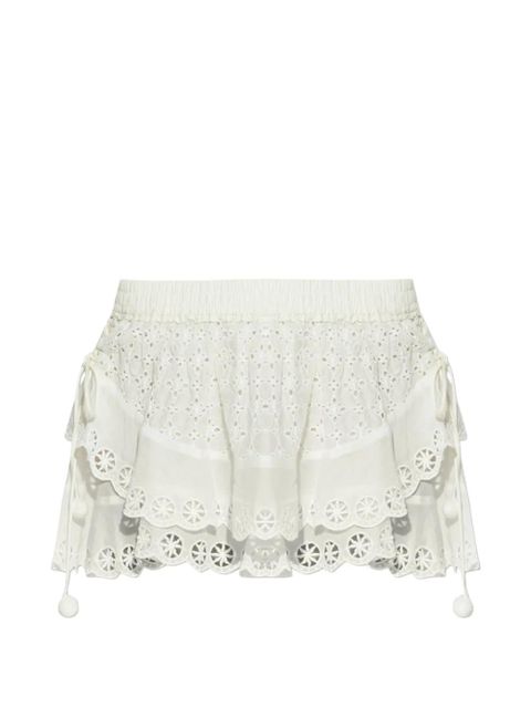 ISABEL MARANT Neis broderie-anglaise scalloped shorts - White - zdjęcie produktu nr 1