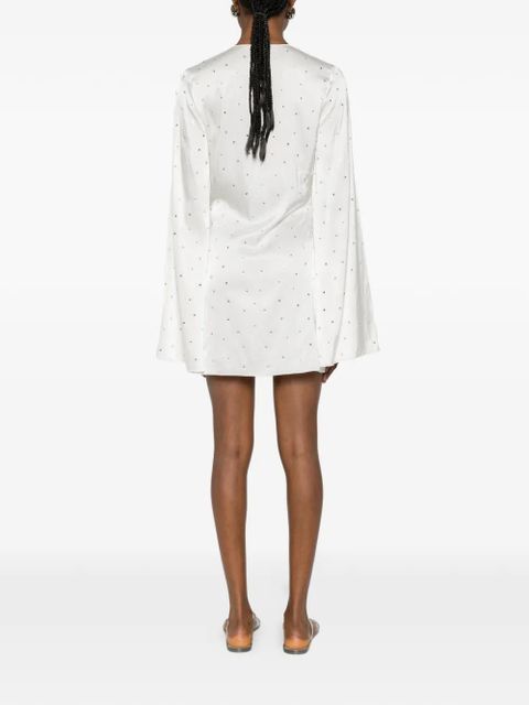 Oséree crystal-embellished ring-detail mini dress - White