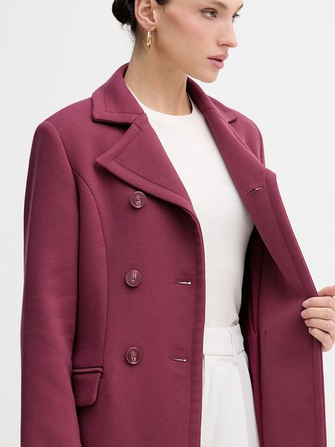 Sisley płaszcz kolor bordowy 2OUALN05Z