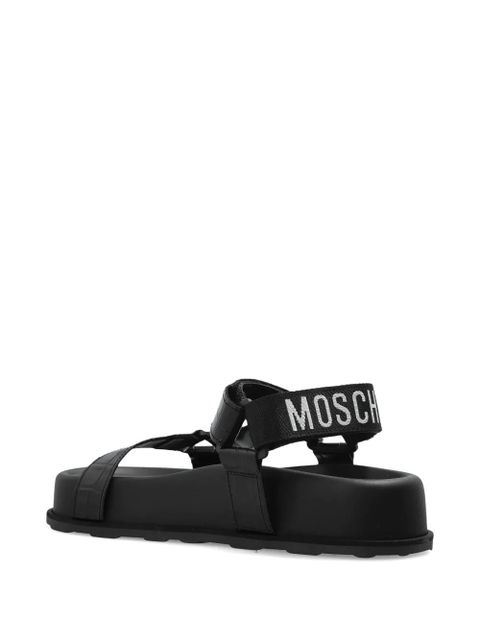 Moschino crocodile-embossed sandals - Black
