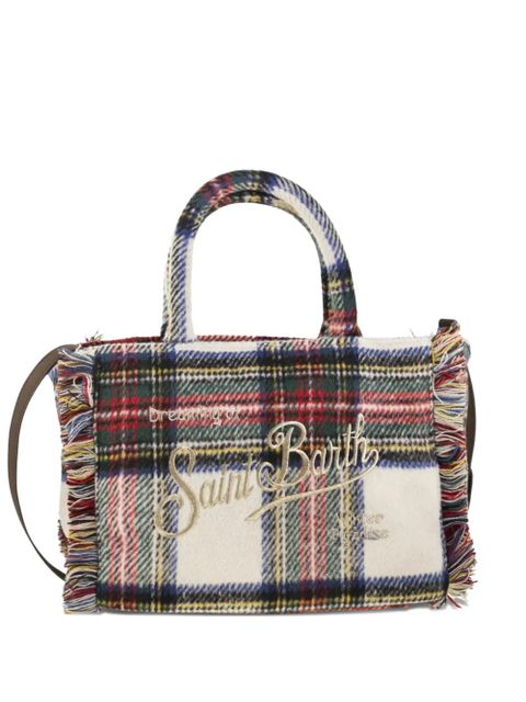 MC2 Saint Barth tartan fringed colette bag - Neutrals - zdjęcie produktu nr 1