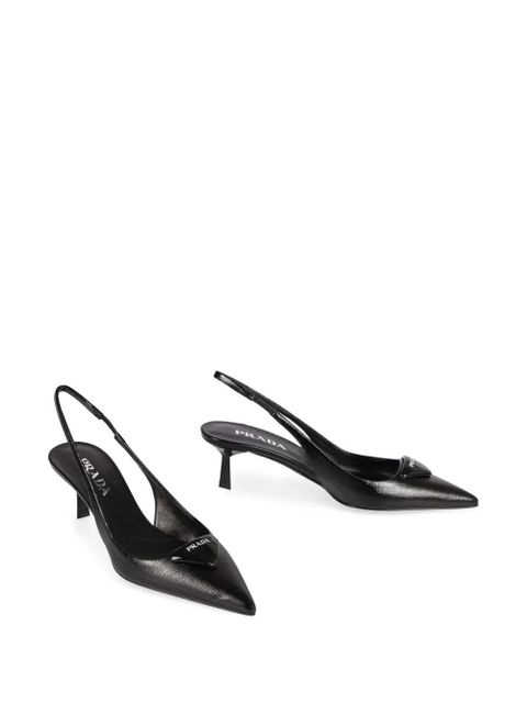 Prada leather slingback pumps - Black - zdjęcie produktu nr 2