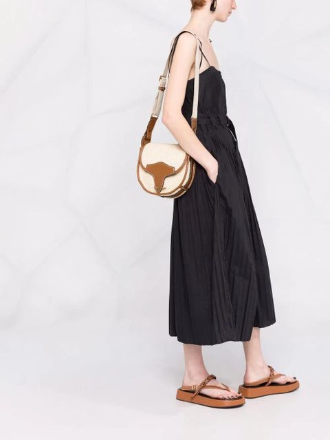 ISABEL MARANT Botsy leather-trim crossbody bag - Neutrals - zdjęcie produktu nr 2