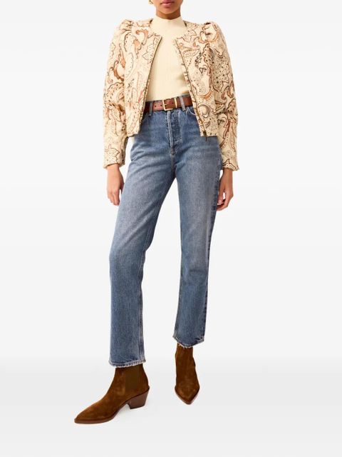 Marie Oliver Faison paisley-print padded jacket - Neutrals