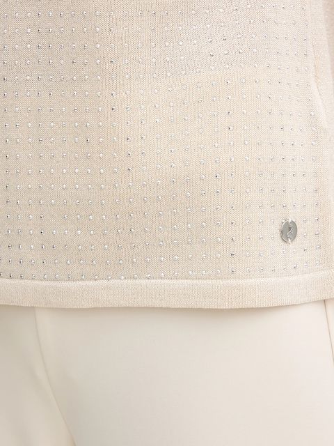 Joseph Ribkoff sweter damskie kolor beżowy lekki z półgolfem 254935