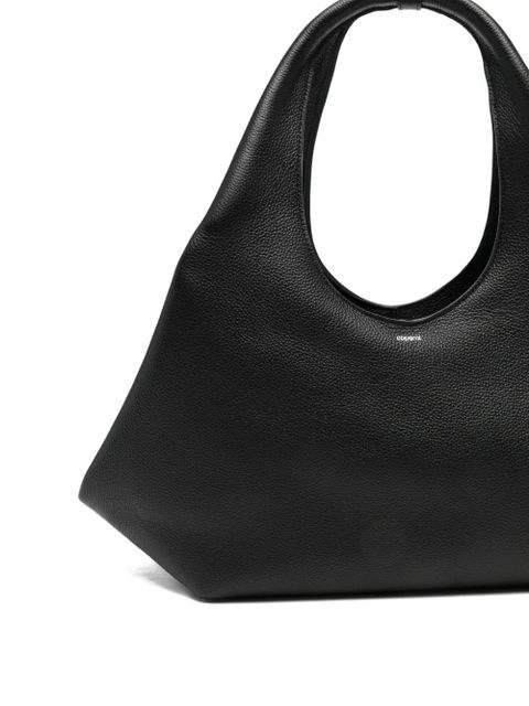Coperni folded leather tote bag - Black