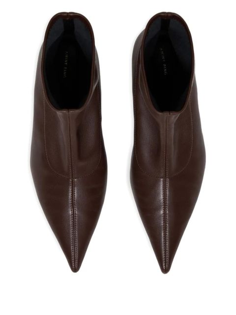 ANINE BING 50mm pointed-toe boots - Brown