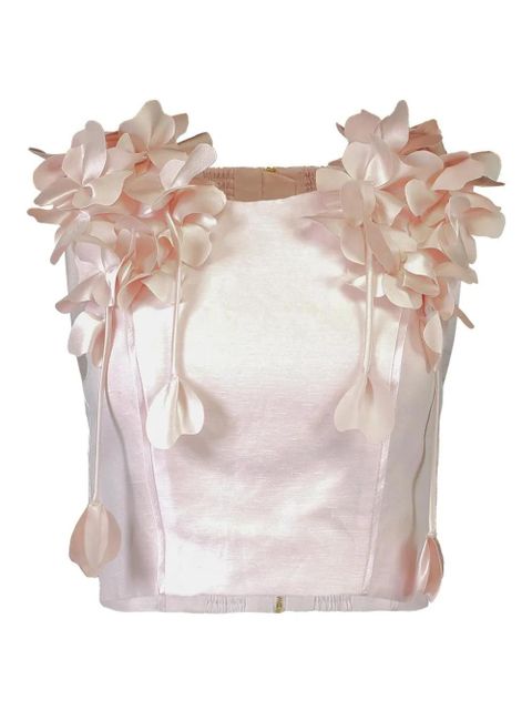 Aje Camille floral-appliqué top - Pink - zdjęcie produktu nr 1