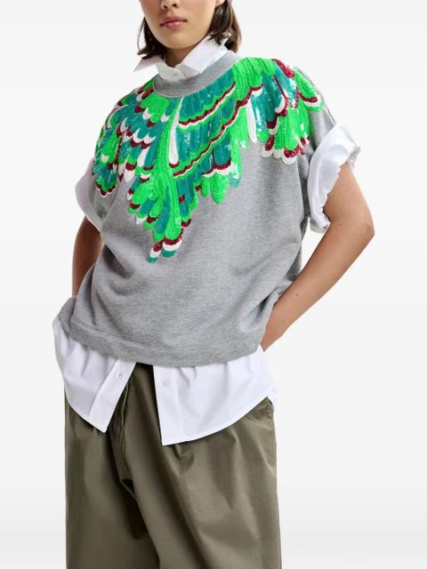 Essentiel Antwerp sequin-embellished T-shirt - Grey