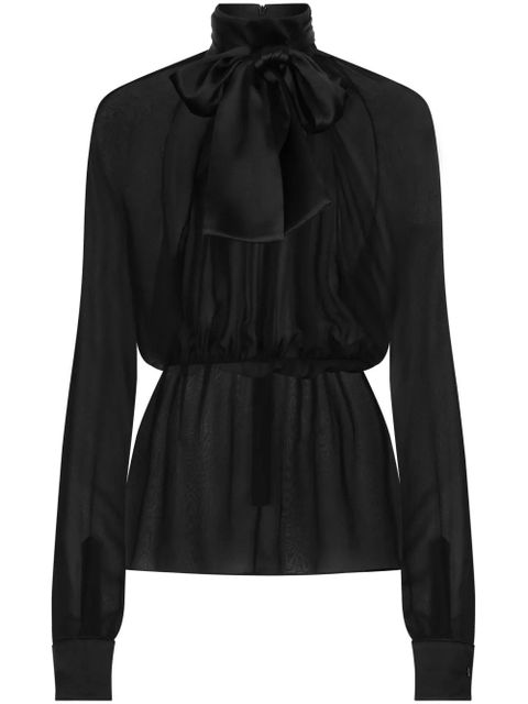 Dolce & Gabbana semi-sheer blouse - Black - zdjęcie produktu nr 1
