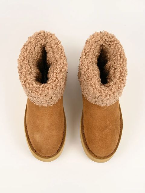 Karl Lagerfeld śniegowce SKYLAR kolor brązowy KL48653