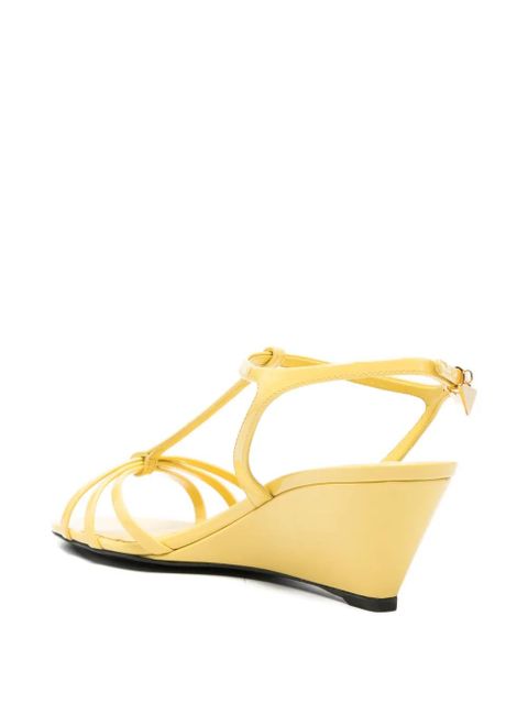 Prada T-strap wedge sandals - Yellow