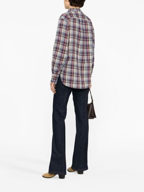 MARANT ÉTOILE Saoli checked shirt - Blue
