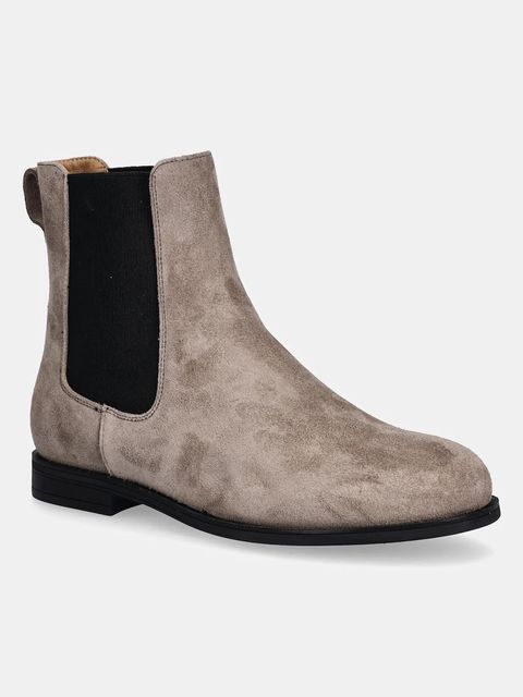 BOSS sztyblety zamszowe Lycia damskie kolor brązowy na płaskim obcasie 50548594 - zdjęcie produktu nr 1