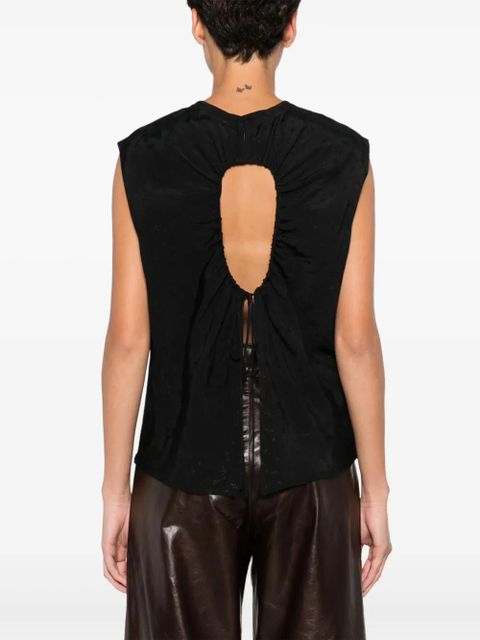 PINKO jacquard sleeveless top - Black