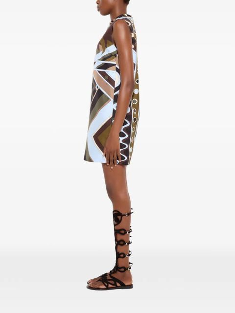 PUCCI Vivara-print silk dress - Brown