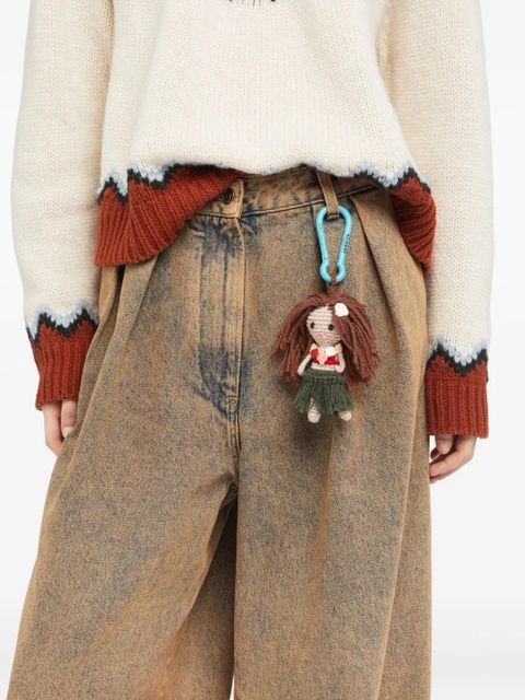 Alanui Hoola Girl Amigurumi crocheted keyring - Green - zdjęcie produktu nr 2