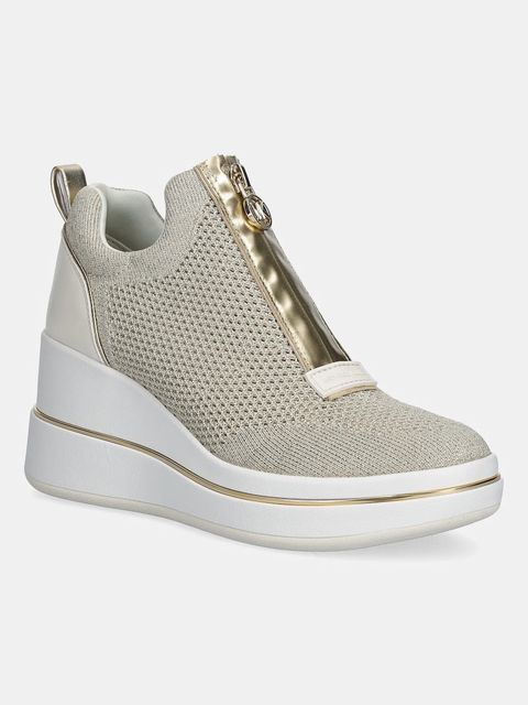 MICHAEL Michael Kors sneakersy Emmy Wedge Zip Slip On damskie kolor beżowy 43R6EMFP4D.740 - zdjęcie produktu nr 1