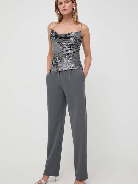 Guess t-shirt damskie kolor srebrny wzorzysta