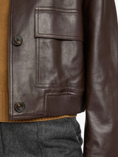 Yves Salomon leather jacket - Brown
