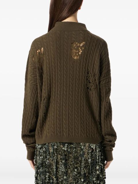 Blumarine tie-detail sweater - Green