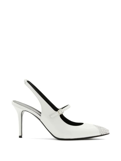 Alessandra Rich buckle embellished pumps - White - zdjęcie produktu nr 1