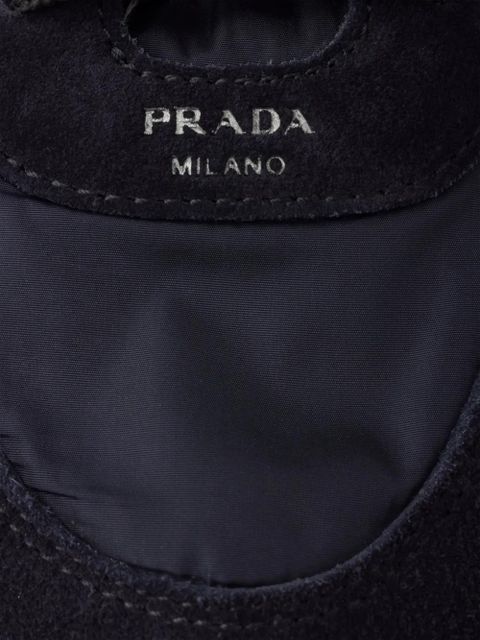 Prada Collapse Re-Nylon suede sneakers - Blue