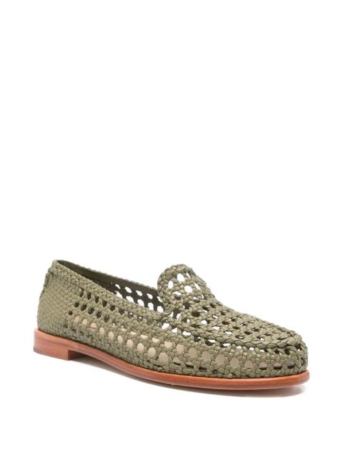DRAGON DIFFUSION Dolly woven loafers - Green - zdjęcie produktu nr 2