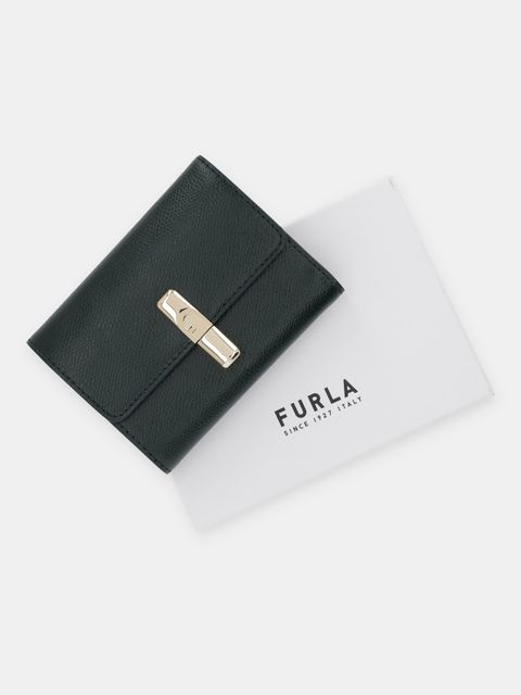 Furla portfel skórzany damski kolor zielony WP00564 ARE000 4513S