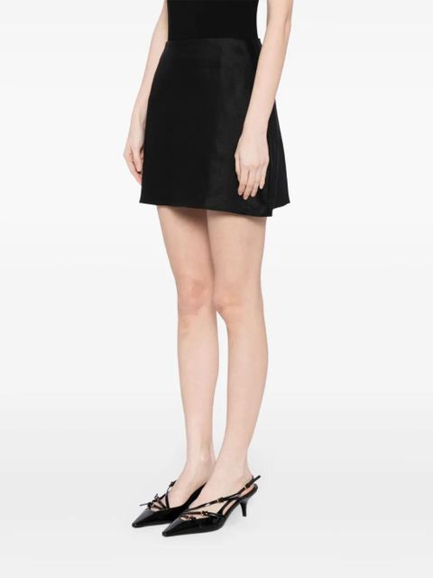 Reformation Veranda linen miniskirt - Black